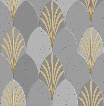 Gray and gold seamless pattern.の写真素材