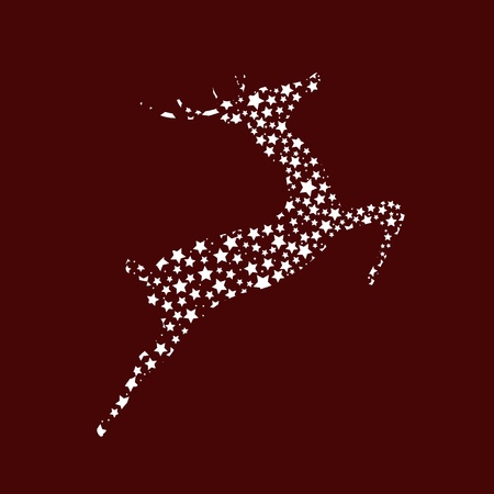 Christ deer made up of starsのイラスト素材