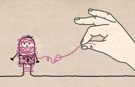 Big hand - untanglingの写真素材