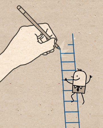 Big Hand - climbing upの写真素材