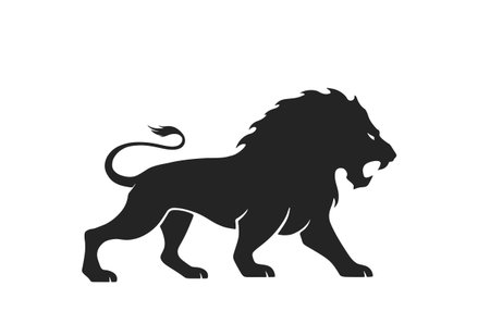 lion icon. isolated vector image for emblem  . courage, valor and power symbolのイラスト素材