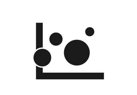 bubble chart icon. image of circles in the diagram signのイラスト素材