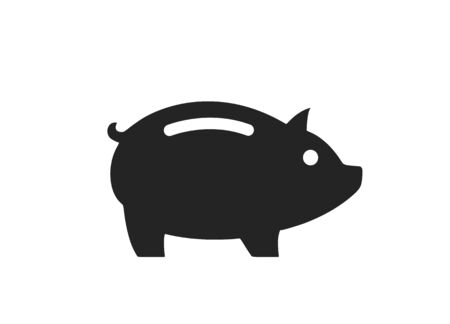 piggy bank icon. isolated vector banking, finance and save money symbolのイラスト素材