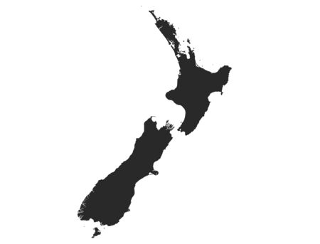 New Zealand vector map. high detailed isolated geographic template of southern hemisphere countryのイラスト素材