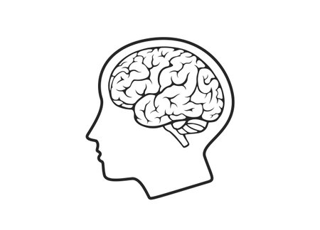 head with brain icon. simple style mind, psychology and medical neurology symbolのイラスト素材