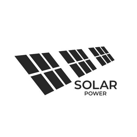 solar power icon. solar energy  . eco friendly, environment, sustainable, renewable and alternative energy symbolのイラスト素材