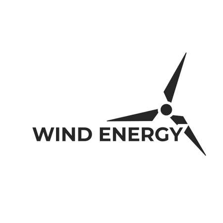 wind energy. eco friendly, sustainable and renewable energy symbol. isolated vector imageのイラスト素材