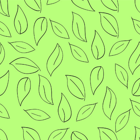 Background of leaves in vintage style. Vector templateのイラスト素材