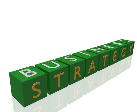 Business Strategy on 3D cubes.の写真素材