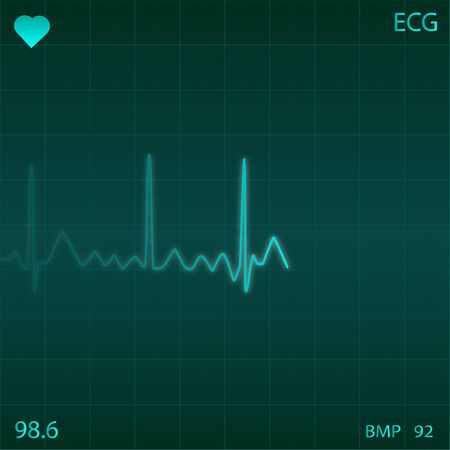 Image of an electronic heart monitor.の写真素材