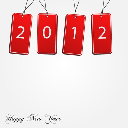 Image of 2012 tags isolated on a white background.のイラスト素材
