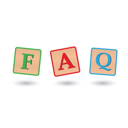 Image of FAQ blocks isolated on a white background.のイラスト素材