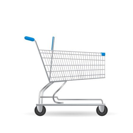 Illustration of a shopping cart isolated on a white background.のイラスト素材