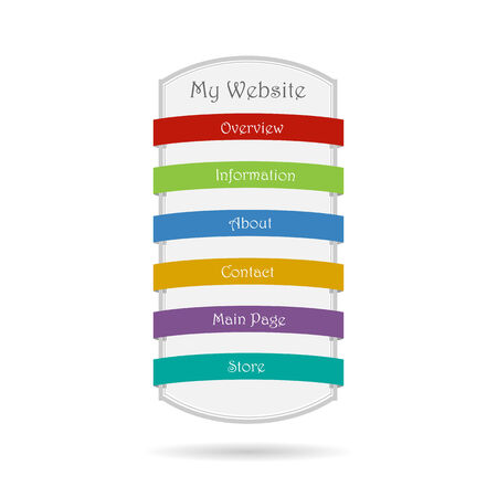 Illustration of a colorful website info bar.のイラスト素材