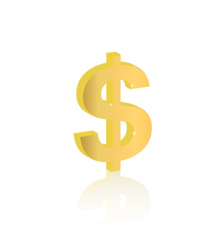 Illustration of a dollar sign isolated on a white background.のイラスト素材