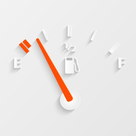 Illustration of a gas gage concept with shadows.のイラスト素材