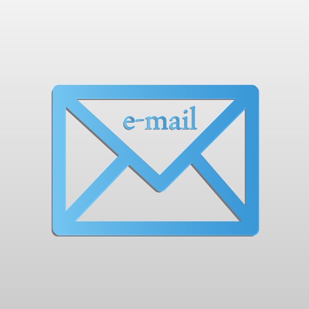 Illustration of an email icon on a gray background.のイラスト素材