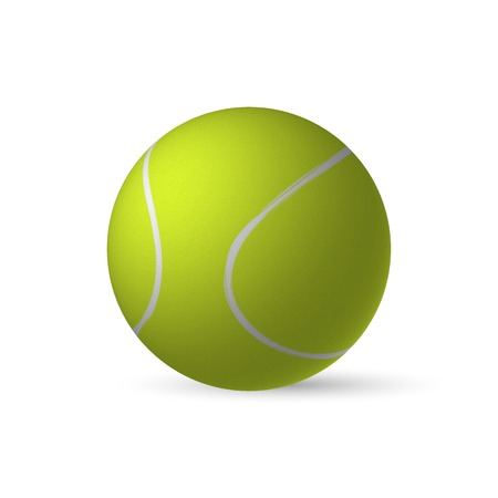 Illustration of a tennis ball isolated on a white background.のイラスト素材