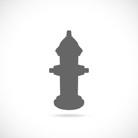Illustration of a fire hydrant silhouette isolated on a white background.のイラスト素材