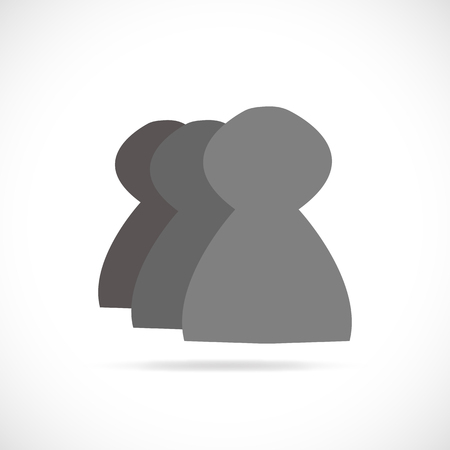 Illustration of a silhouette of people isolated on a white background.のイラスト素材