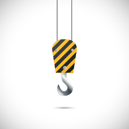 Illustration of a construction hook isolated on a white background.のイラスト素材