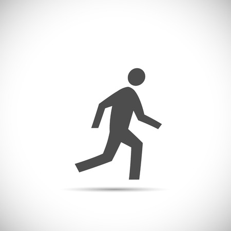 Illustration of a running figure isolated on a white background.のイラスト素材