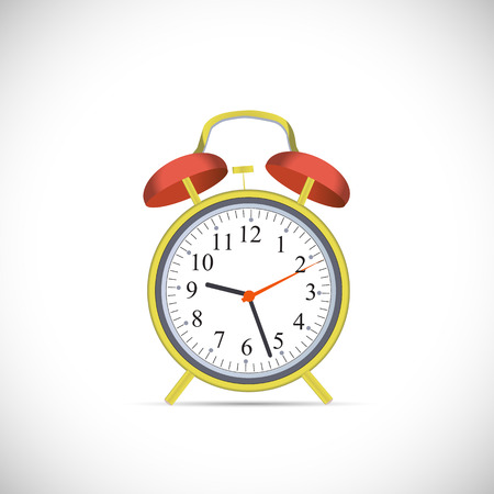 Illustration of a colorful alarm clock isolated on a white background.のイラスト素材