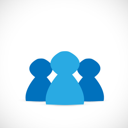 Illustration of a silhouette of abstract people isolated on a white background.のイラスト素材