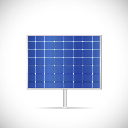 Illustration of a solar panel isolated on a white background.のイラスト素材