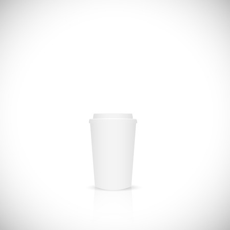 Illustration of a paper coffee cup isolated on a white background.のイラスト素材