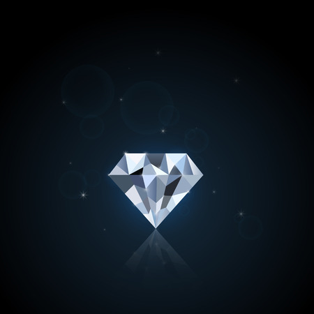 Illustration of a colorful diamond against a dark background.のイラスト素材