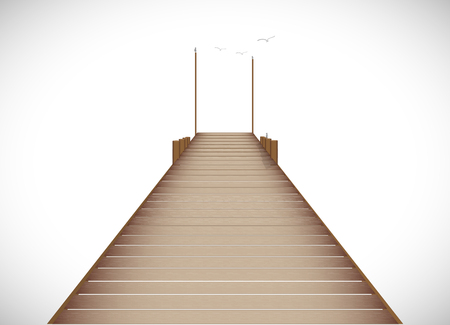 Illustration of a dock isolated on a white background.のイラスト素材