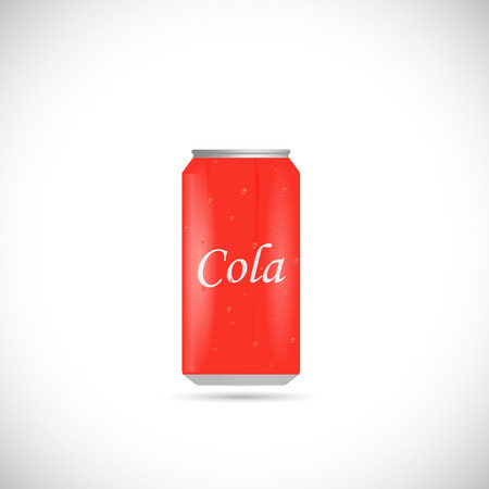 Illustration of an aluminum cola can isolated on a white background.のイラスト素材