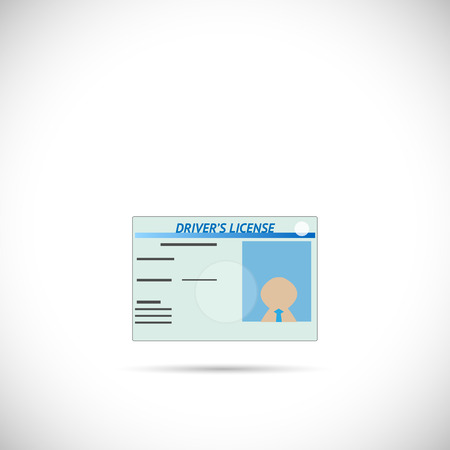 Illustration of a driver's license isolated on a white background.のイラスト素材