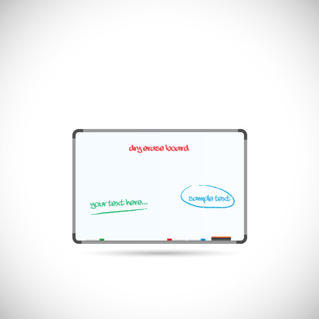 Illustration of a dry erase board isolated on a white background.のイラスト素材