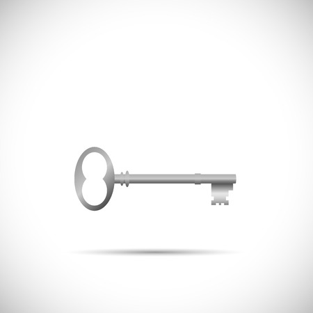 Illustration of a skeleton key isolated on a white background.のイラスト素材