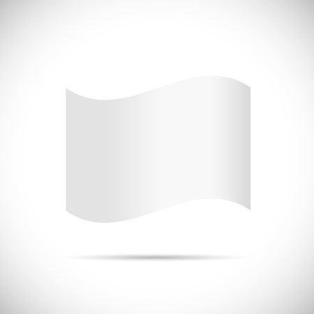 Illustration of a white flag isolated on a white background.のイラスト素材