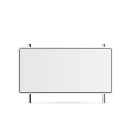 Illustration of a blank highway sign isolated on a white background.のイラスト素材