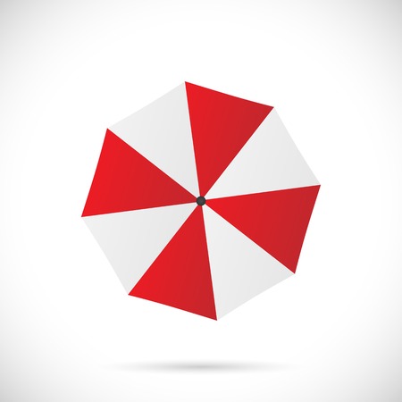 Illustration of an umbrella isolated on a white background.のイラスト素材