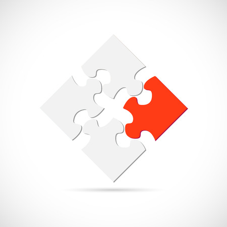 Illustration of a puzzle design isolated on a white background.のイラスト素材