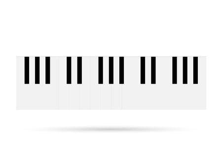 Illustration of piano keys isolated on a white background.のイラスト素材