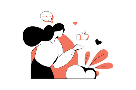 Shop registration, Shopping Vectors Illustration Flat Lineのイラスト素材