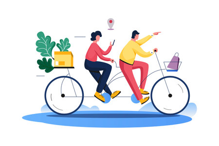 Business Companion, Vector Business Marketing Line Illustration Kitのイラスト素材