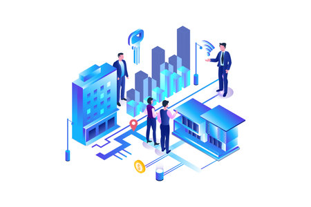 Real estate trading floorreal estate trading floorのイラスト素材