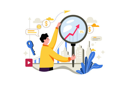 Development Chart - Flat Vectorのイラスト素材