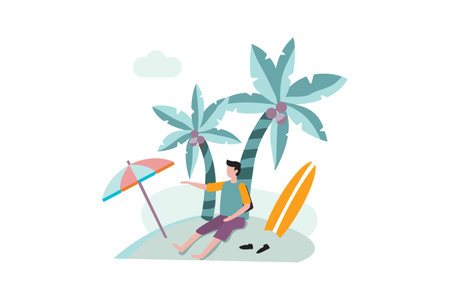 Travel Onboarding - App Screensのイラスト素材