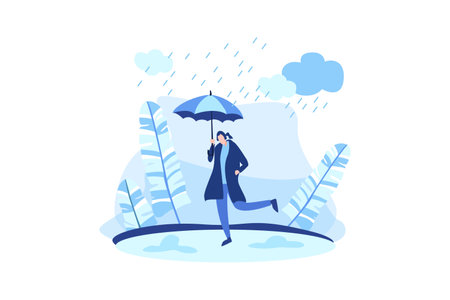 Weather App Onboarding App Screensのイラスト素材