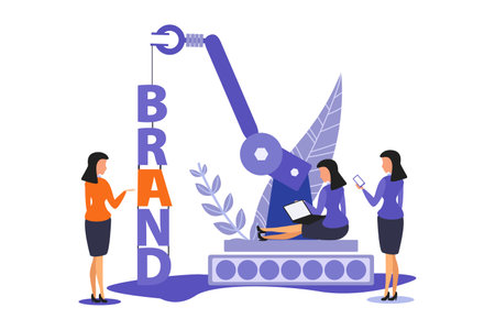 Brand Marketing Landing Page illustrationのイラスト素材