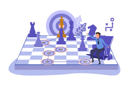 Business Strategy Marketing Landing Pageのイラスト素材