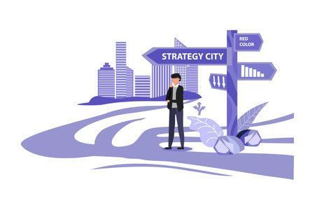 Select Strategy Marketing Landing Pageのイラスト素材